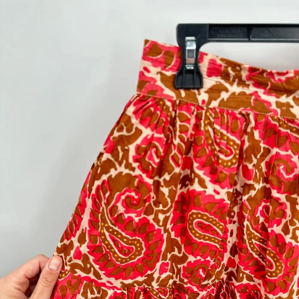 CLEOBELLA  NWT Jacinta Pink Brown Maxi Skirt with Pockets // M - Picture 7 of 14